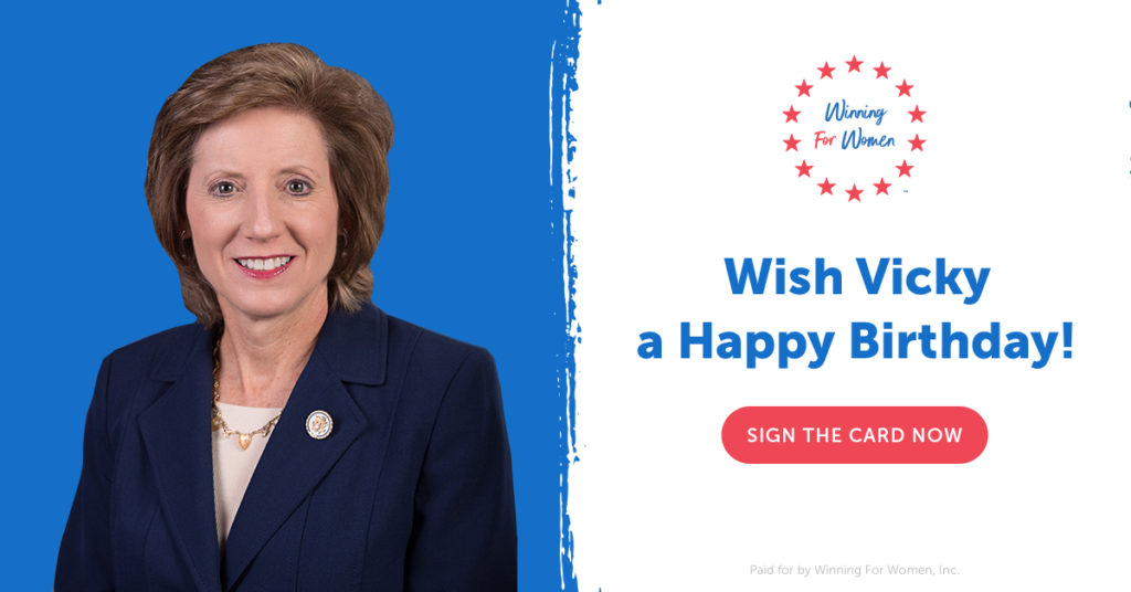 Winning For Women Wish Congresswoman Vicky Hartzler A Happy